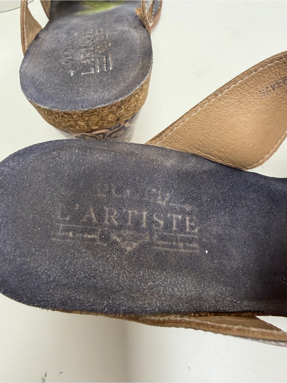 Spring Step L’ARTISTE Leather Wedge Sandals - Picture 7 of 9